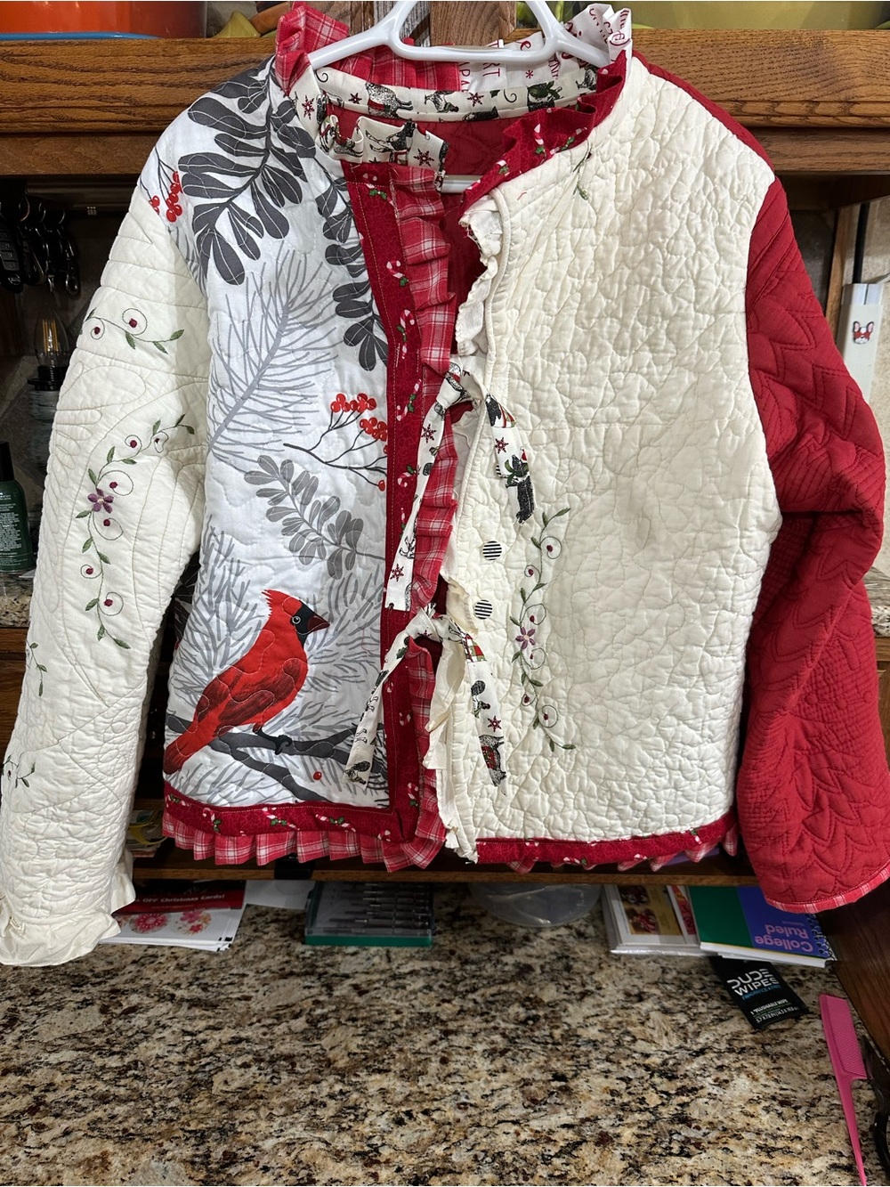 Women’s Red & Cream Holiday Jacket